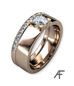 alliansirng och enstensring 0.50 ct