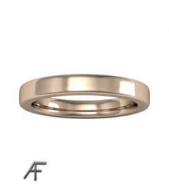 18 k 3 mm handsmidd guldring