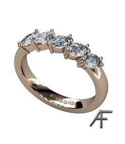 5 stens alliansring med navetter