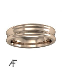 5 mm slät konkav guldring