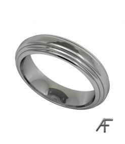 5 mm slät vitguldsring