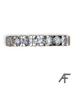 alliansring med 7 briljantslipade diamanter