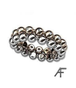 alliansring globe i vitguld och rödguld