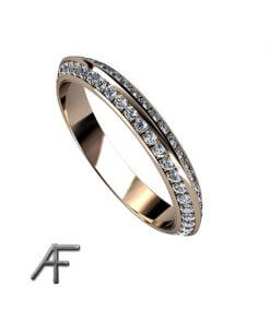 alliansring röttguld med diamanter