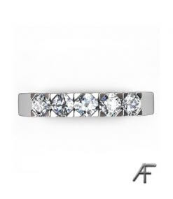 alliansring vitguld 5 st diamanter
