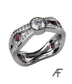 alliansring exklusiv med rubiner och diamanter