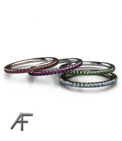 alliansring platina rubiner diamanter