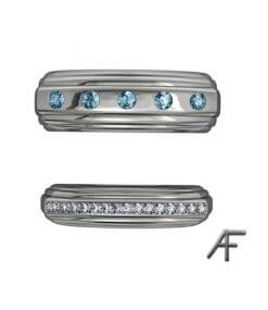 alliansringar vitguld skyblue diamanter