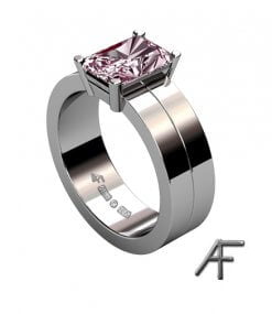 vitguldsring bred morganit