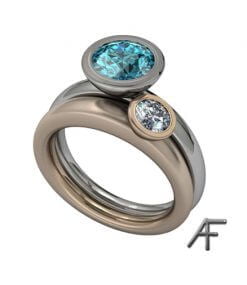 caramel i rött guld och vitt guld