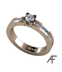diamantring i 18 k guld
