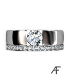 enstensring 0.50 ct samt alliansring