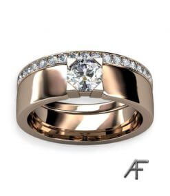 enstensring 0.50 ct röttguld