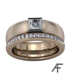 025ct prinsess slipad diamant samt alliansring