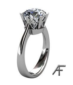 retrodesign av enstensring med stor diamant