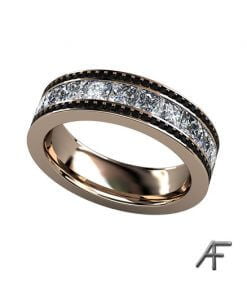 eternity vigselring med svarta diamanter