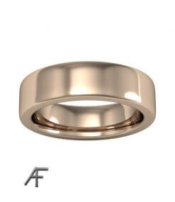 5.6 mm bred guldring 18k