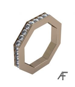 Liz - alliansring med diamanter