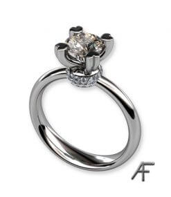 onestone ring with brown diamond