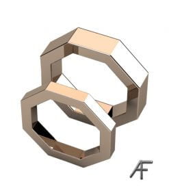 ovanliga åttkantiga vigselringar