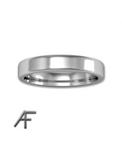 platina ring med svagt avrundade kanter