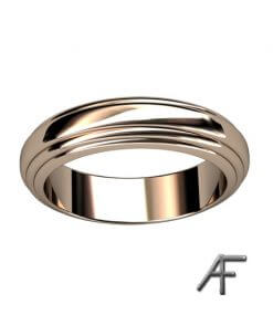 guldring 18 k profilerad skena