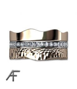 3 delad guldring
