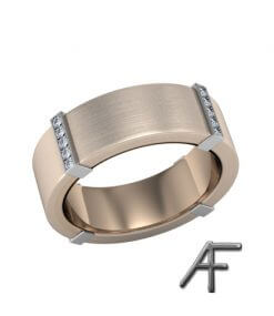 ring guld matterad med diamanter