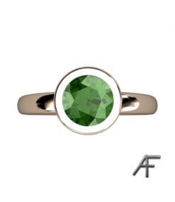 guldring grön turmalin