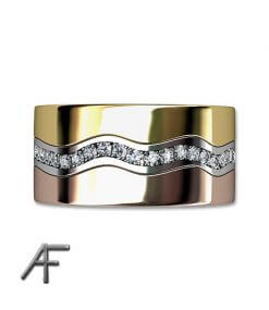 roseguld vitguld ring med diamanter