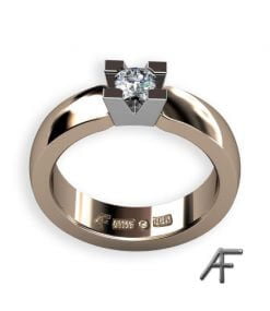 rött och vitt guld diamantring