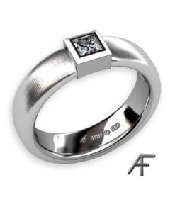 sidenmatt vitguldsring