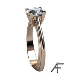 solitärring med diamant 18 k