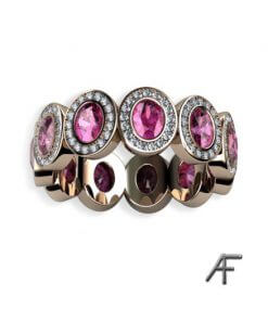 alliansring carmosering rosa spineller