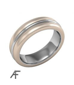 tvåfärgad guldring