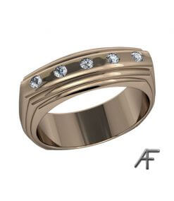 vigselring herr med diamanter
