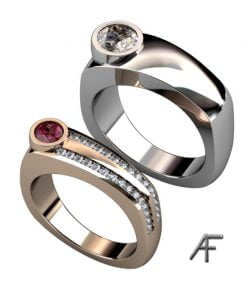 vigselring för man med diamant