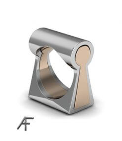 keyhole vigselring designad av Anders Fors