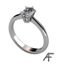 vitguld enstensring cusion slipad diamant