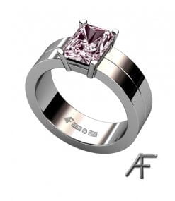 ring i vitguld med morganit