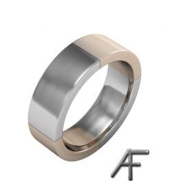 vitt och gult guld bred herring