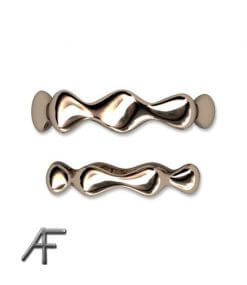waves ring i rött guld