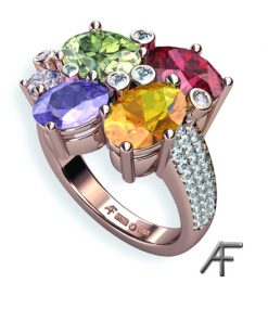 Candy ring i roséguld