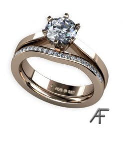 enstensring och alliansring med diamanter