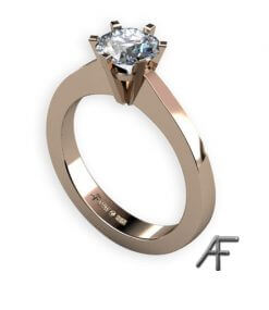 diamanring rött guld