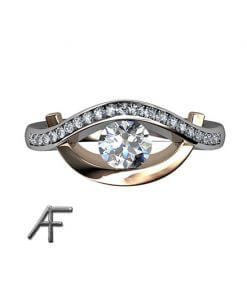 vigselring rött och vitt guld - kärlekens öga