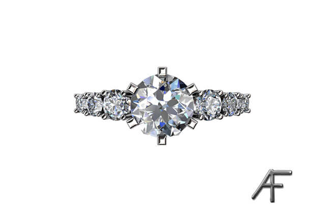 omarbete av gammal ring i platina